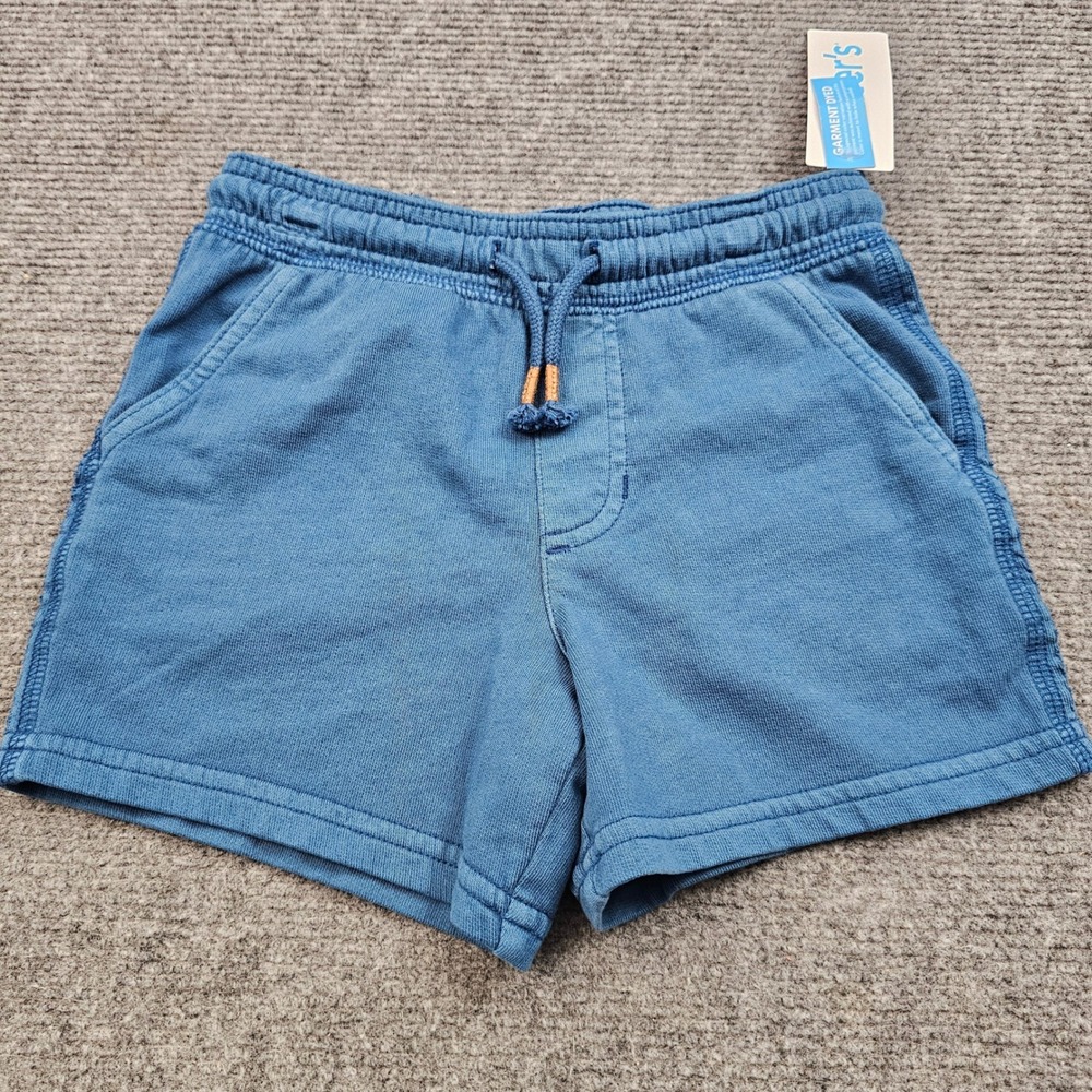 Carters Pull On Shorts Toddler 3T Blue Garment Dyed French Terry Pocket Casual